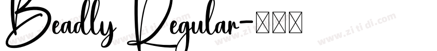 Beadly Regular字体转换